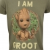 T-Shirt met Korte Mouwen Marvel Badge Groen Uniseks