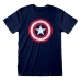 Marškinėliai su trumpomis rankovėmis Capitán América Captain America Shield Mėlyna Abiejų lyčių