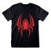 Kortærmet T-shirt Spider-Man Hanging Spider Sort Unisex