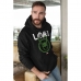 Uniseks Hoodie Marvel Distressed Logo Zwart