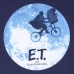 Kurzarm-T-Shirt E.T. Moon Silhouette Blau Unisex