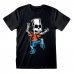 Kortarmet T-skjorte The Simpsons Skeleton Bart Svart Unisex