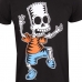 Kortarmet T-skjorte The Simpsons Skeleton Bart Svart Unisex