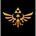 Majica s Kratkimi Rokavi The Legend of Zelda Hyrule Logo Črna Uniseks