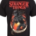 Koszulka z krótkim rękawem Stranger Things Demogorgon Upside Down Czarny Unisex