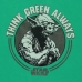 Kortærmet T-shirt Star Wars Yoda Think Green Grøn Unisex