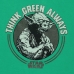 Marškinėliai su trumpomis rankovėmis Star Wars Yoda Think Green Žalia Abiejų lyčių