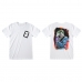 Camisola de Manga Curta DC Comics Batman Card Branco Unissexo