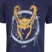 Kortarmet T-skjorte Marvel Splatter Logo Blå Unisex