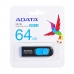 Memória USB Adata 64GB DashDrive UV128 64 GB Azul Preto 64 GB