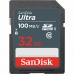 SD atminties kortelė SanDisk Ultra SDHC Mem Card 100MB/s Mėlyna Juoda 32 GB