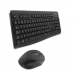 Teclado e Rato CoolBox COO-KTR-02W Qwerty espanhol Preto Sem Fios