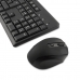 Tastatur mit Maus CoolBox COO-KTR-02W Qwerty Spanisch Schwarz Wireless