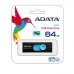 Memória USB Adata UV220 Preto/Azul 64 GB