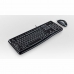 Keyboard and Mouse Logitech Desktop MK120 USB Black Italian