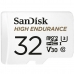 Mikro SD atminties kortelė su adapteriu SanDisk High Endurance 32 GB