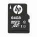 Mikro SD atminties kortelė su adapteriu HP SDU64GBXC10HP-EF 64GB