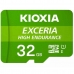 Mikro SD atminties kortelė su adapteriu Kioxia Exceria High Endurance 10 klasė UHS-I U3 Žalia