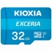 Micro SD geheugenkaart met adapter Kioxia Exceria 32 GB UHS-I Klasse 10 Blauw