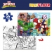 Puzzle pentru Copii Spidey Cu două fețe 24 Piese 70 x 1,5 x 50 cm (6 Unități)