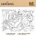 Puzzle dla dzieci The Lion King Dwustronny 24 Części 70 x 1,5 x 50 cm (12 Sztuk)