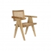 Chaise de Salle à Manger DKD Home Decor Naturel Teck Rotin (58 x 56 x 82 cm)