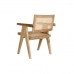 Chaise de Salle à Manger DKD Home Decor Naturel Teck Rotin (58 x 56 x 82 cm)