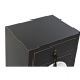 Mesa de Cabeceira DKD Home Decor Branco Preto Dourado Abeto Madeira MDF 45 x 36 x 66 cm