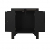 Mesita de Noche DKD Home Decor Blanco Negro Dorado Abeto Madera MDF 45 x 36 x 66 cm