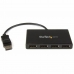 USB Hub Startech MSTDP124DP Sort