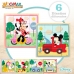 Drewniane Puzzle dla Dzieci Disney + 3 lat (6 Sztuk)