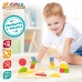 Puzzle di Legno per Bambini Woomax Forme + 12 Mesi 16 Pezzi (6 Unità)