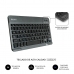 Teclado Bluetooth com Suporte para Táblete Subblim SUBKT3BTL200 Preto Qwerty espanhol QWERTY