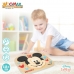 Kinder Puzzle aus Holz Disney Mickey Mouse + 12 Monate 6 Stücke (12 Stück)