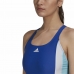 Costum de Baie Femei Adidas Colorblock Albastru