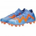 Scarpe da Calcio per Adulti Puma Future Match Fg/Ag  Glimmer Azzurro Arancio Donna