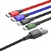 Καλώδιο USB σε Micro USB, USB-C και Lightning Baseus CA1T4-B01 Μαύρο 1,2 m