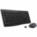 Tastatur og trådløs mus Logitech MK270 Fransk Sort AZERTY