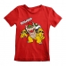 Barne Kortermet T-skjorte Super Mario Bowser Text Rød
