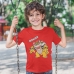Koszulka z krótkim rękawem dla dzieci Super Mario Bowser Text Czerwony