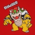 Detské Tričko s krátkym rukávom Super Mario Bowser Text Červená