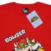 Detské Tričko s krátkym rukávom Super Mario Bowser Text Červená