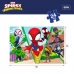 Gyermek Puzzle Spidey Kétoldalú 50 x 35 cm 24 Darabok (12 egység)