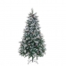 Árvore de Natal Branco Vermelho Verde Natural PVC Metal Polietileno 150 cm