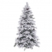 Albero di Natale Bianco Verde PVC Metallo Polietilene Nevoso 240 cm