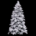 Árvore de Natal Branco Verde PVC Metal Polietileno Nevado 240 cm