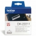 Tira de Filme Contínua Brother DK22211 29 mm Preto Preto/Branco Branco