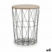 Mesa auxiliar Marrón Negro Metal Cartón Madera MDF (4 Unidades)