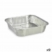 Set di Teglie da Cucina Monouso Quadrato Alluminio 20,5 x 6,5 x 20,5 cm (12 Unità)