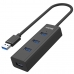 4-Port USB Hub Unitek Y-3089 Melns